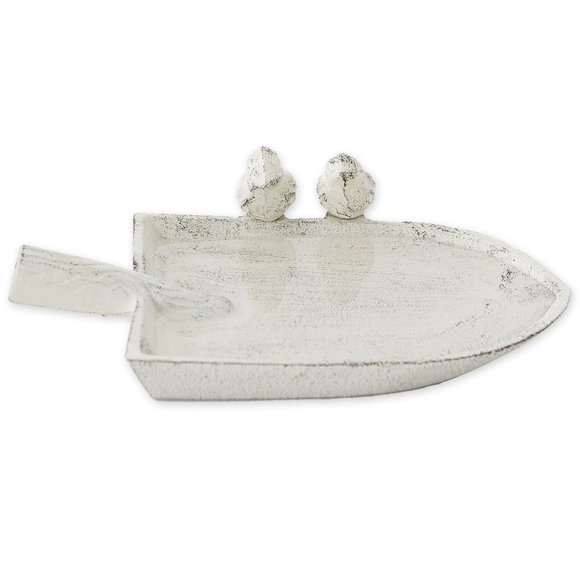 Cast Iron Birds on Shovel Decorative Dish or Mini Bird Bath - Picture 1 of 5